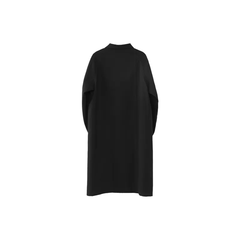 Fstudio Korean Style Petite Commute Long Outerwear Trench Coat Coat Women's Black-1