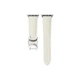 White Silver-Tone Buckle
