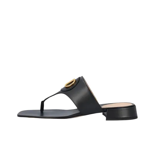 Valentino Vlogo Flip Flops Women's Black