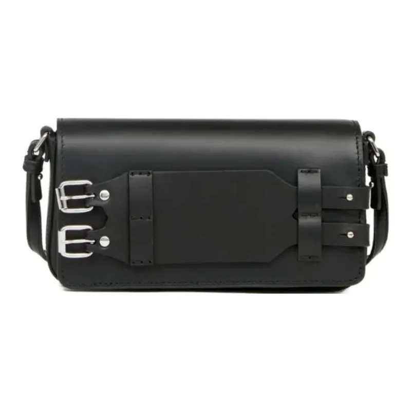MM6 Maison Margiela Calfskin Shoulder Bag Small Size Women's Black-0