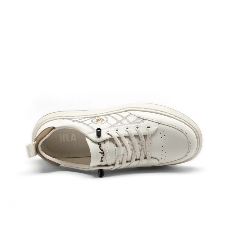 HLA Lace-Up Lightweight Breathable Mesh Fashion Color Blocking Sports Casual Shoes Men's-2