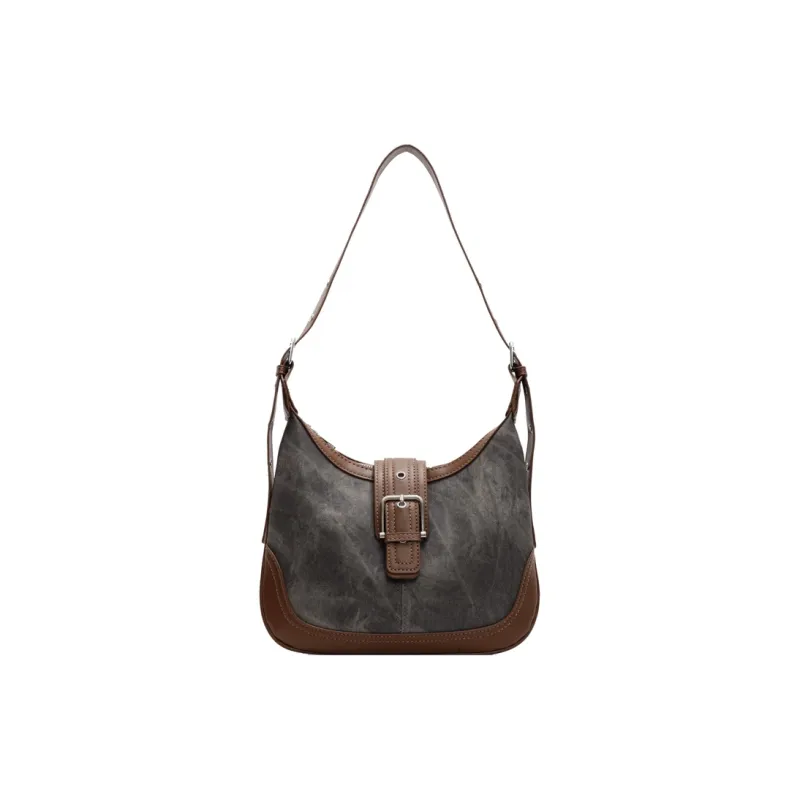 Yalu PU Crossbody Bag, Shoulder Bag Regular Women's Dark Tea/Ecru/Blue/Coffee-1