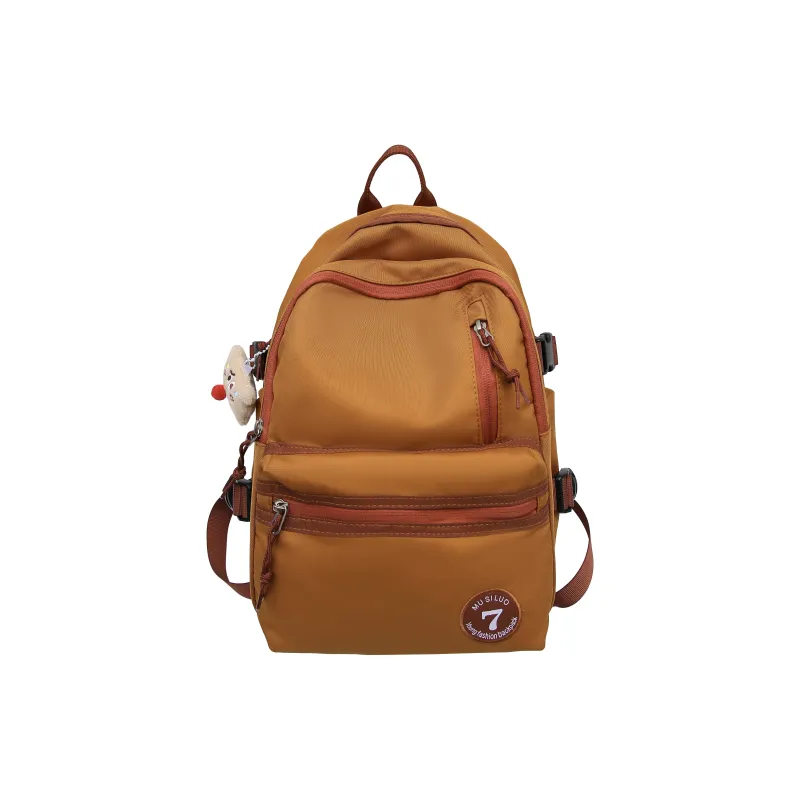URBAN FOREST Nylon Backpack Unisex White/Black/Red/Pink/Brown-17