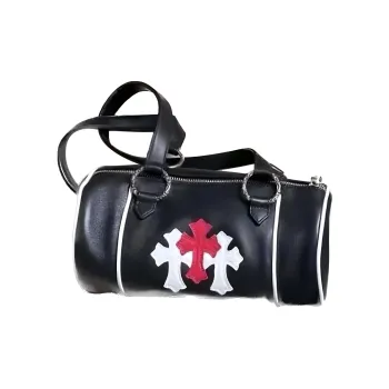 Chrome Hearts Leather Bucket Bags Handbags Shoulder Bags Unisex Black/Red