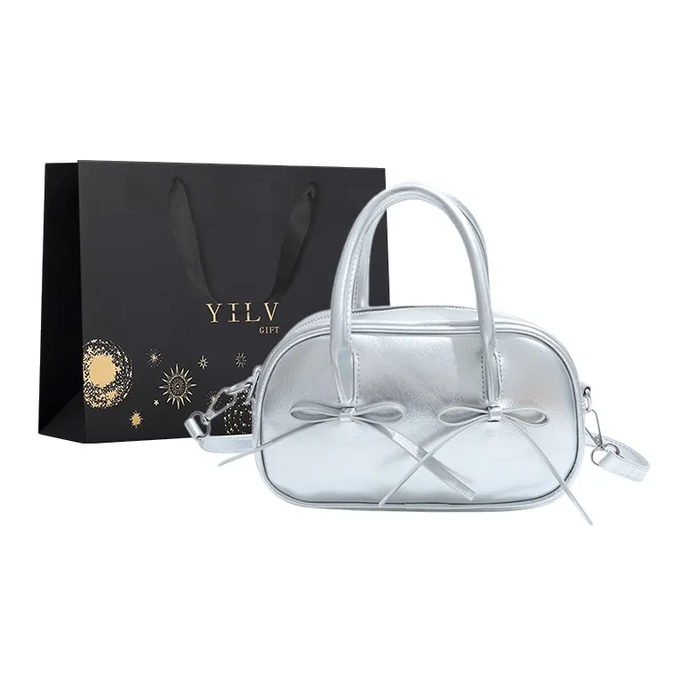 Yi Brigade PU Handbag Regular Women's White/Silver/Black/Red/Coffee/Brown-4