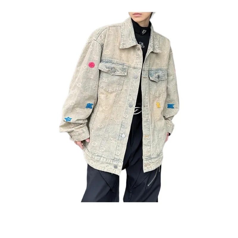 GY.VG Denim Jacket Unisex Yellow Mud-1