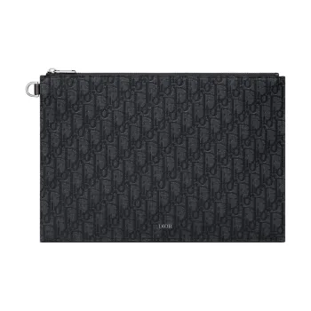 DIOR Cotton Clutch Small Size Women's Black