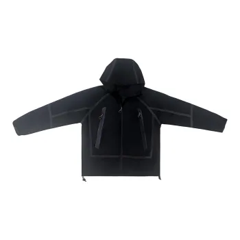 MESUCA Waterproof Windbreaker Jacket Unisex Amber Black
