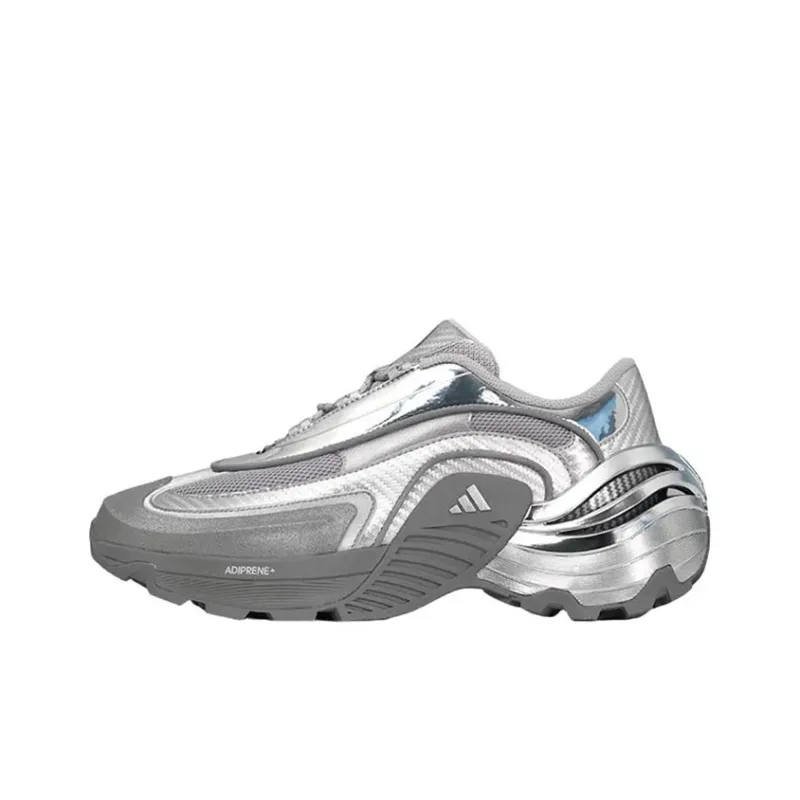 Adidas Wonder Runner Breathable Height Increasing Low-Top Running Shoes Unisex Gray Silver-0
