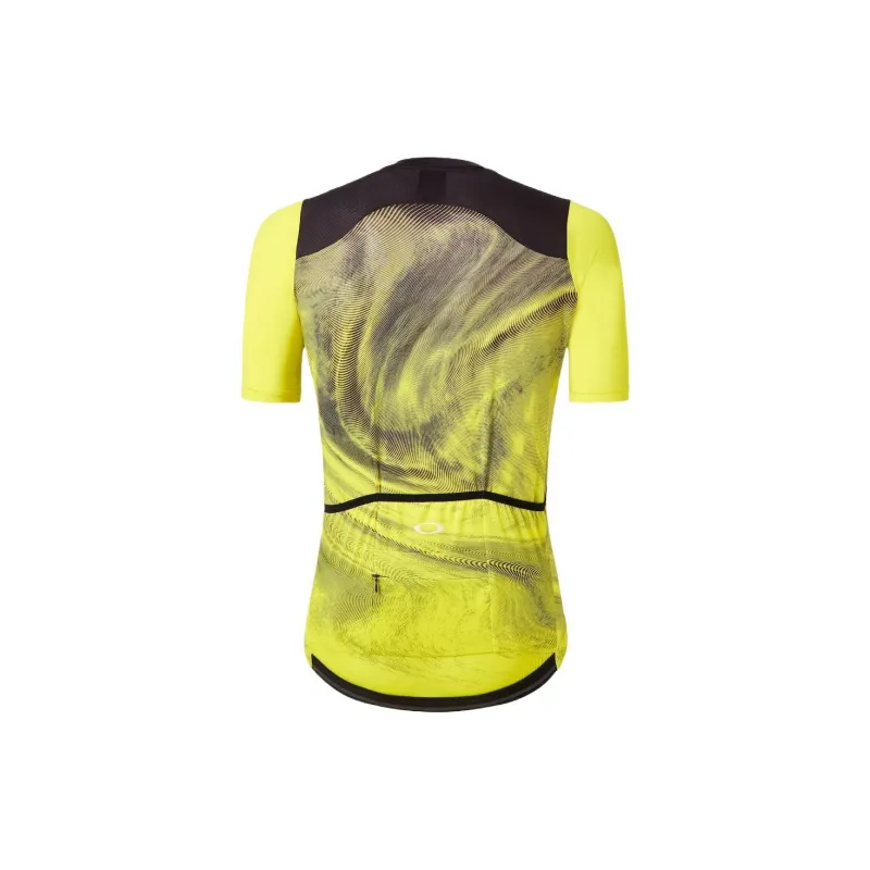 Oakley Endurance Dazzle Camo Jersey Cycling Clothing Men's Black Yellow-1