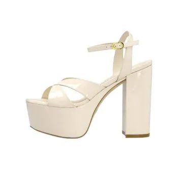 Stuart Weitzman/SW Miami Squarehigh One Strap Sandals 13cm Women's Ecru