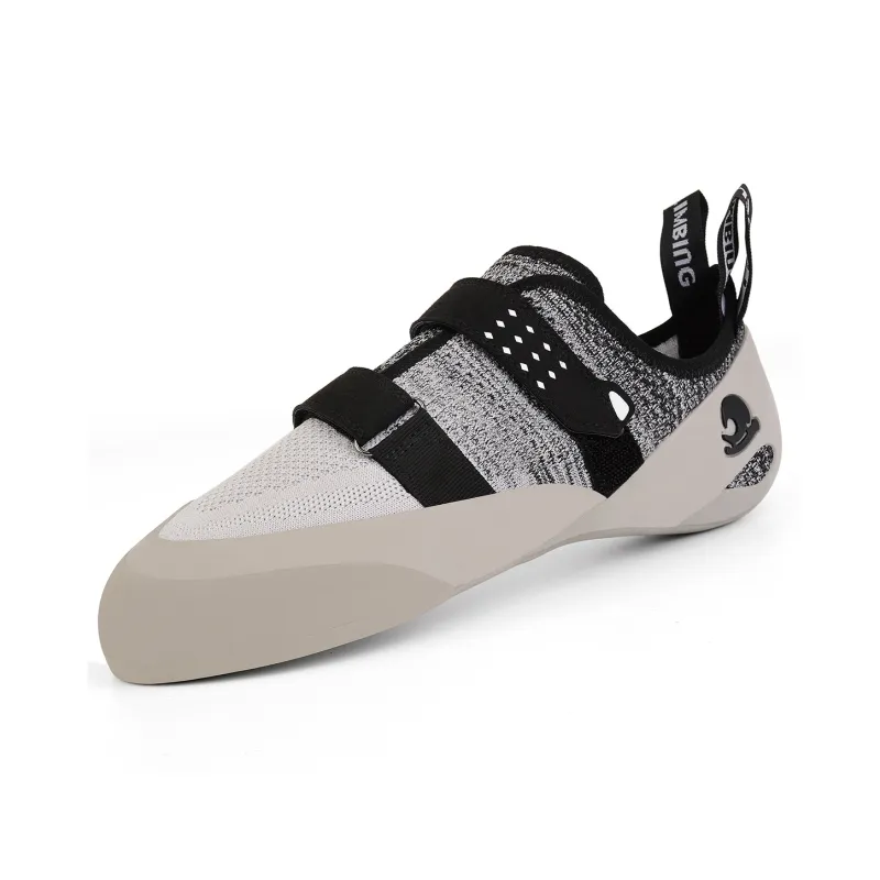 Land Axe Slip Resistant, Abrasion Resistant, Breathable Low Top Rock Climbing Shoes Unisex Light Gray-1