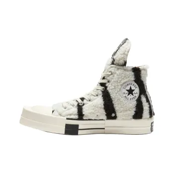 Converse x Rick Owens DRKSHDW Chucks Skateboard Shoes Unisex Black White
