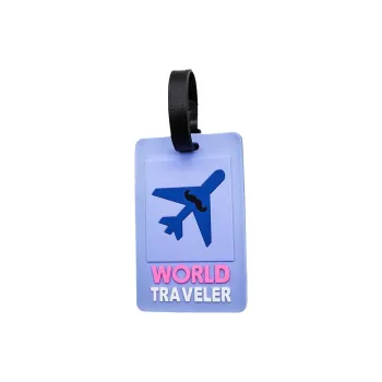RUYISHI Soft Vinyl Luggage Tag Unisex Light Purple