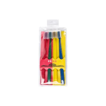CHENYISHENG Adults Toothbrush Bamboo Charcoal Soft Bristles 4 Piece Set Portable Home Set Toothbrush