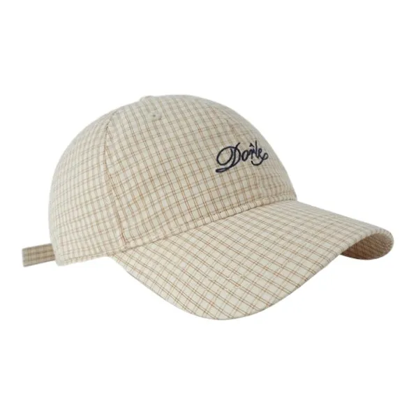 FREE RABBITⅡ Korean Style Fashion Versatile Plaid With A Slimming Effect Baseball Caps Unisex-3