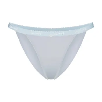 SKIMS SS25 LIGHTWEIGHT COTTON LOGO PICOT STRING BIKINI Underpants Women's 1 Pack ZEN BLUE/Chen Blue