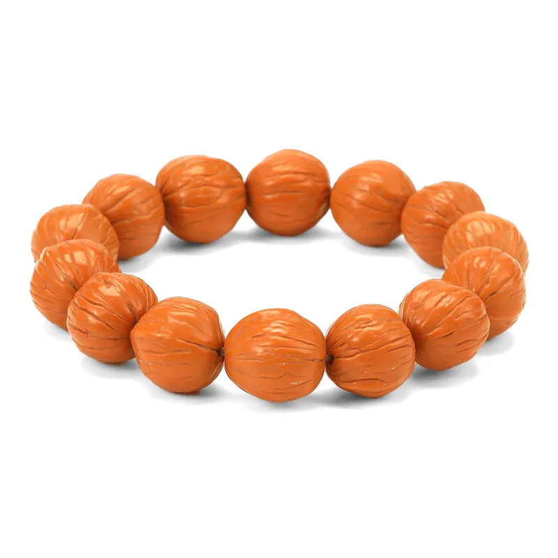 Tanner Monkey Head Walnut Bracelets Unisex-0