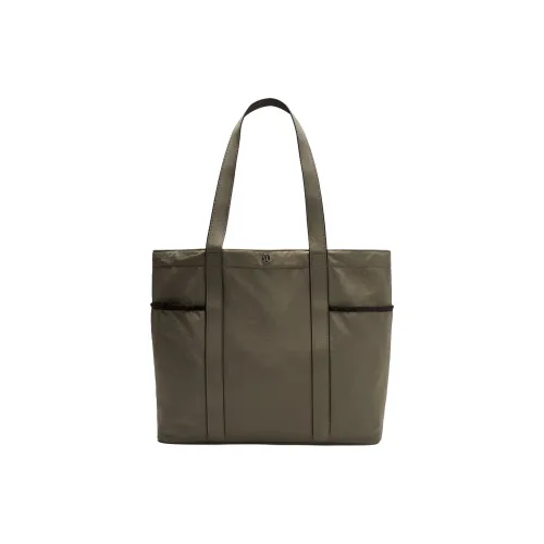 Lululemon Recycled Nylon Tote Bag Shopping Bag Handbag Shoulder Bag Unisex Gray Sage & Black