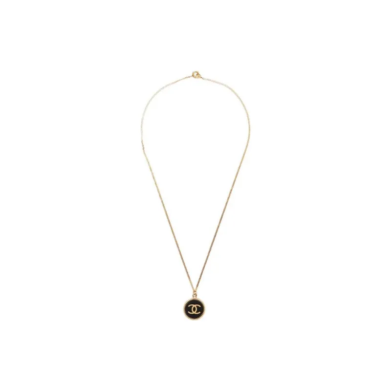 CHANEL 2001 Cc Logo pendant Necklace-1