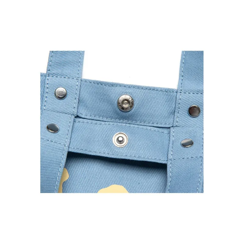 Lee Cotton Tote Bag, Shopping Bag, Shoulder Bag, Crossbody Bag, Handbag Mini Unisex Light Blue-4