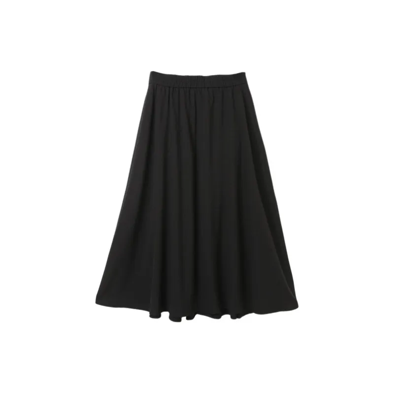 SETIROM Casual Long Skirt Women's Black-1