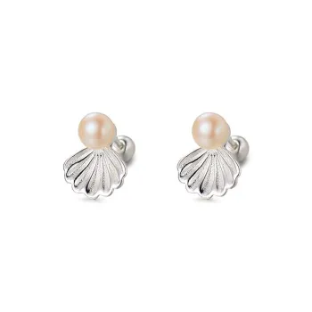 SHARK BABY S999 Fine Silver Stud Earrings Women's