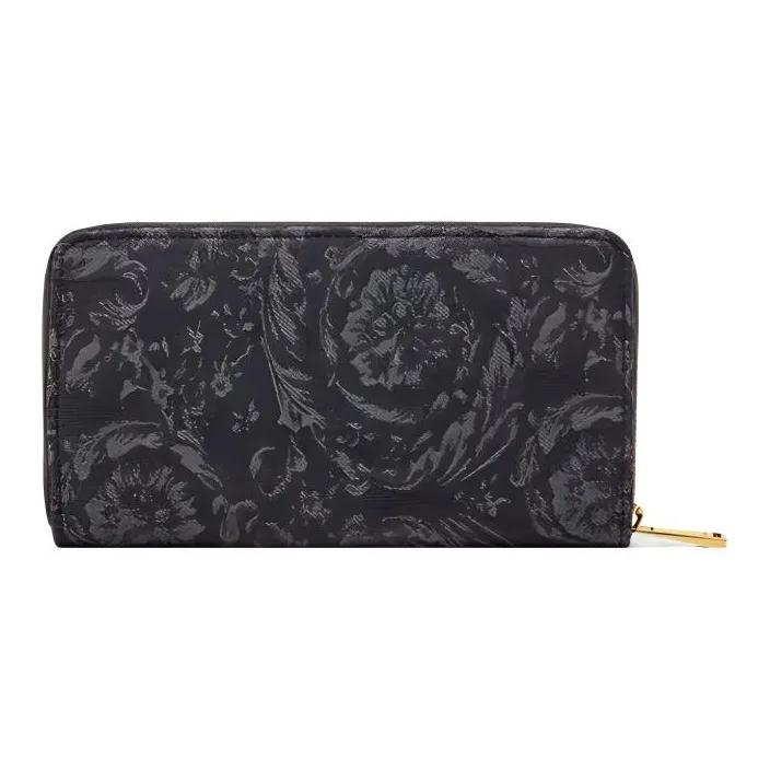 FANSIZHE Barocco Canvas Wallet Women's Black-1