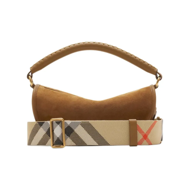 Burberry Small Nubuck Shoulder Bag Crossbody Bag Handbag Mini Women's Brown-2