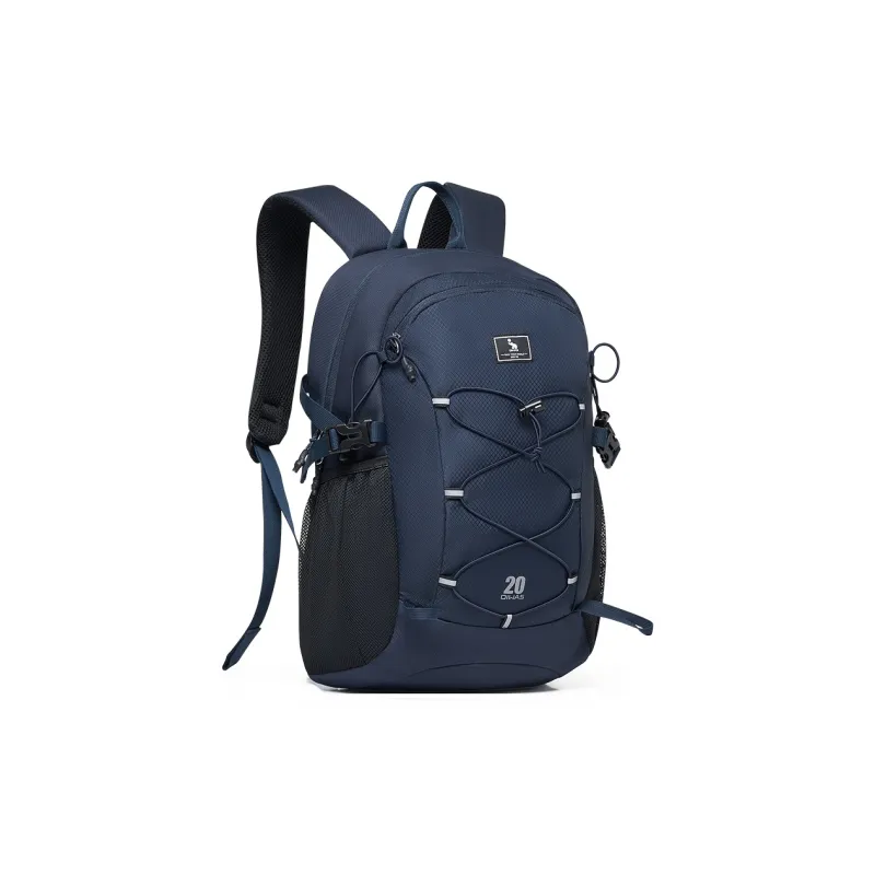 OIWAS Fabric Backpack Unisex Black/Dark Blue/Dark Gray-7