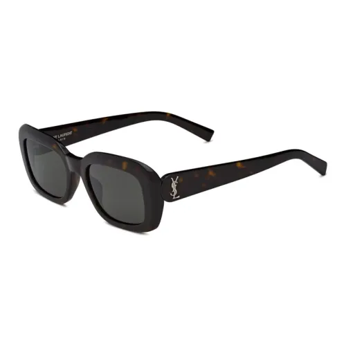 SAINT LAURENT Acetate Rectangular Sunglasses Women's Tortoiseshell