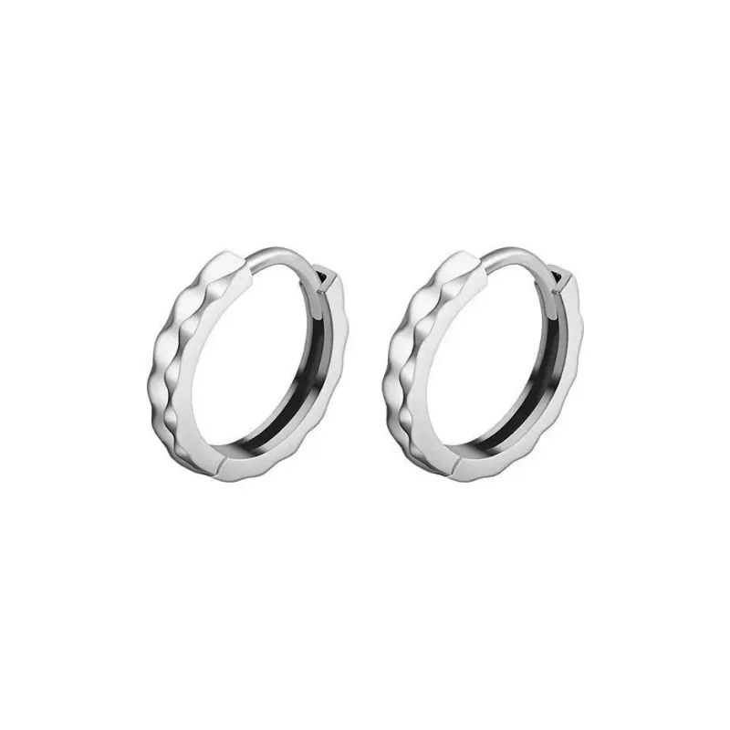 GUDUD 925 Sterling Silver Earrings Men's-0