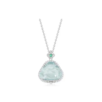 KING TAI SANG Ice Glutinous Jadeite Necklaces Women's