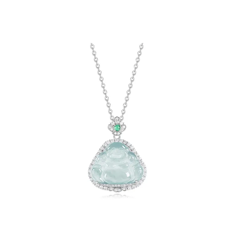 KING TAI SANG Ice Glutinous Jadeite Necklaces Women's-0