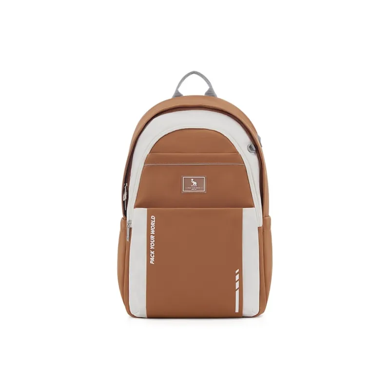 OIWAS Fabric Backpack Regular Unisex Orange/Light Blue/Dark Blue-0