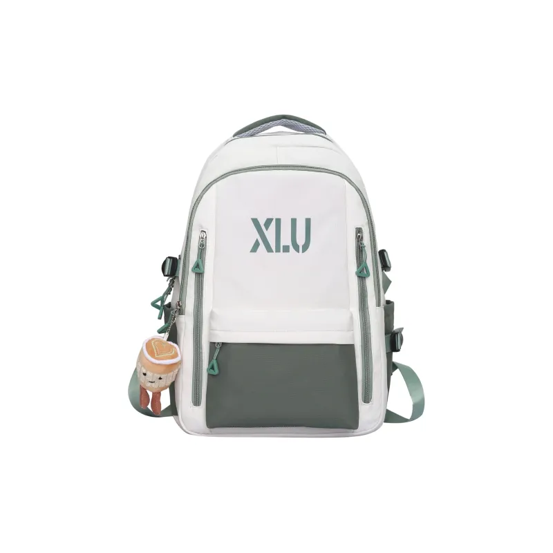 URBAN FOREST Nylon Backpack Unisex Black/Red/Green/Blue/Brown-10
