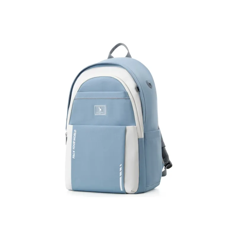 OIWAS Fabric Backpack Regular Unisex Orange/Light Blue/Dark Blue-7