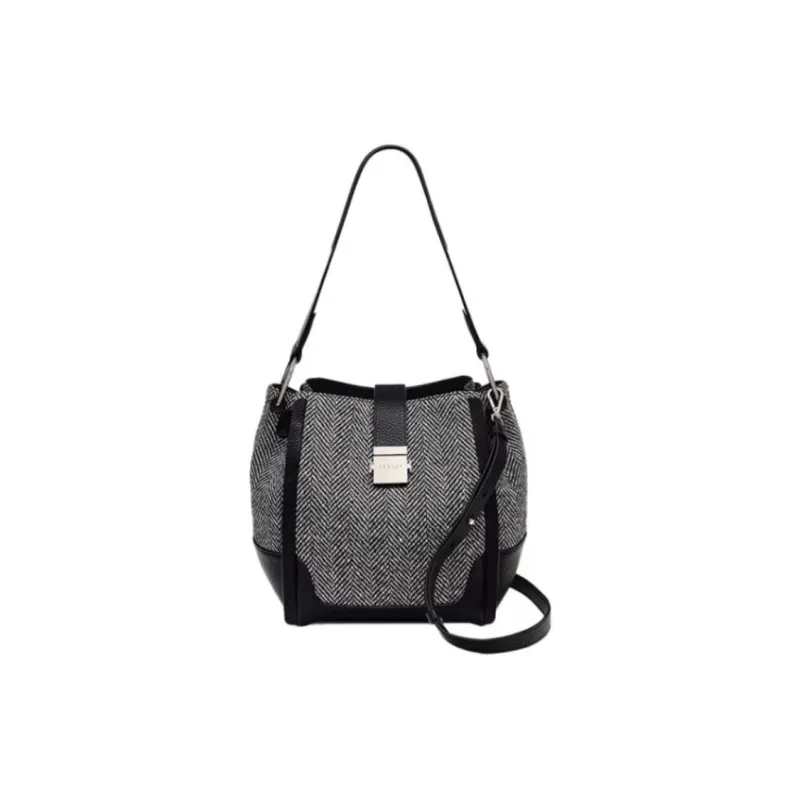 RADLEY Cow Leather Shoulder Bag Medium Size Women's Black-0
