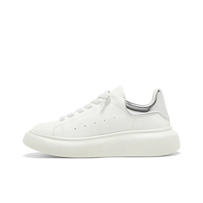 Walk More Sand Feel Shoes Cushioning Slip Resistant Breathable Support Rebound Low Top Small White Shoes-0