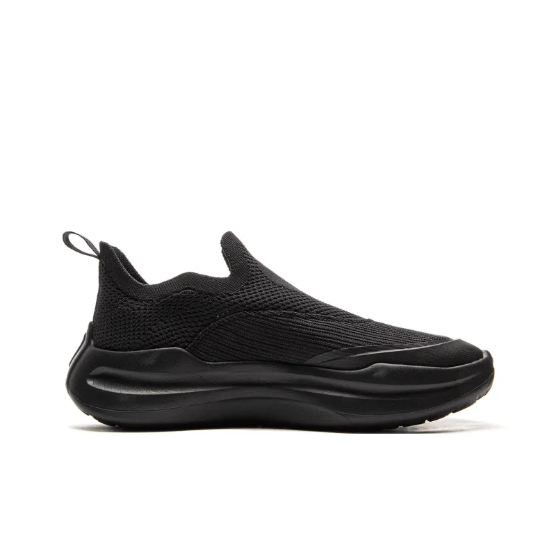 LiNing Cushioned Anti-Slip And Wear-Resistant Lightweight Low-Top Casual Shoes Men's Night Black-1