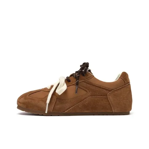 ABCYLM Cushioning, Slip Resistant, Abrasion Resistant, Breathable, Lightweight Low Top Casual Shoes Women's Wheat Brown