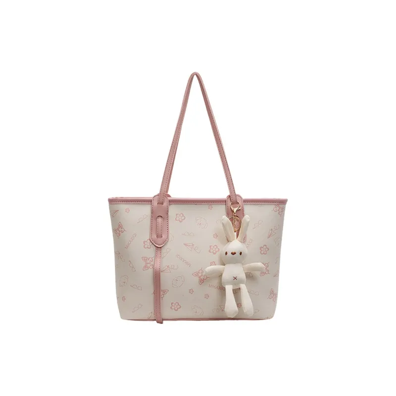 Yalu PU Portable One Shoulder Bag Regular Women's Pink/Khaki/Black/Brown-1