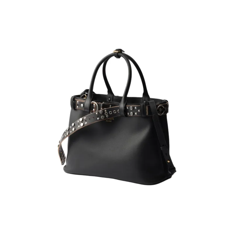 PRADA Cow Leather Tote Bag, Shopping Bag, Shoulder Bag, Crossbody Bag, Handbag Large Size Women's Black-1