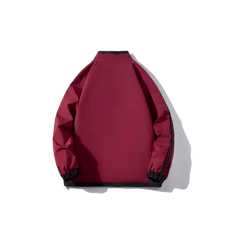 HOKLV Jackets Coats Unisex Red Black-1
