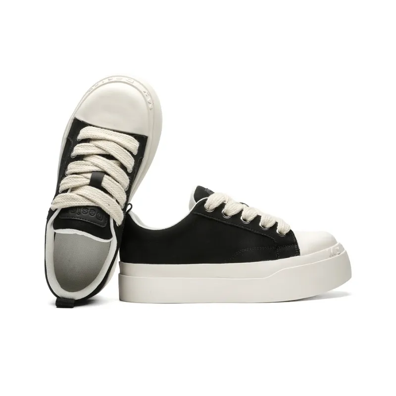 APRHE Anti Slip And Wear Resistant Height Increasing Low Top Skateboard Shoes Unisex Black-5