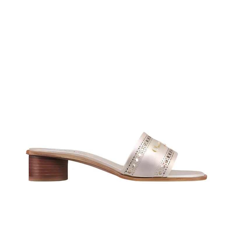 DIOR D Lane Slide Slippers 3.5cm Women's Gold-1