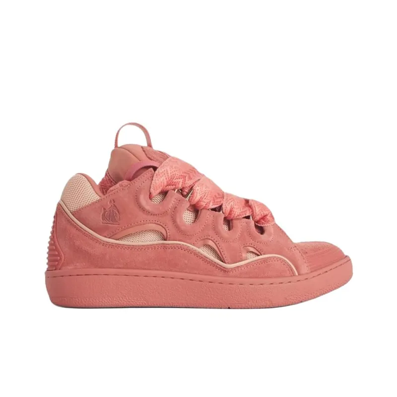 Lanvin Curb Low-Top Skateboard Shoes Women's Pink-1