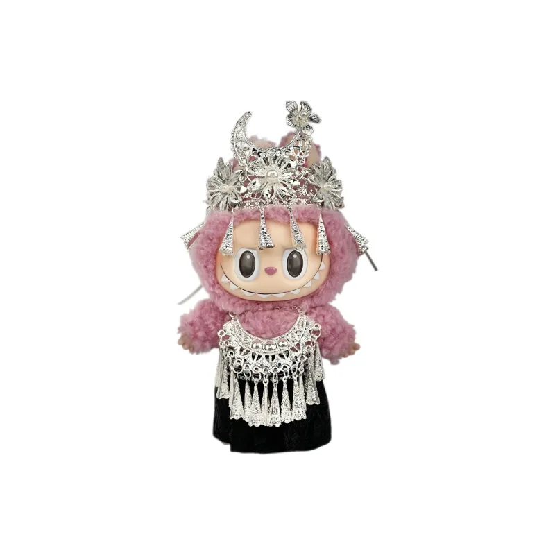 [Modified Doll] POP MART Labubu THE MONSTERS Heartbeat Macaron Collection, Miaojiang Girlish, Cute Hang Tag Box 17CM-4