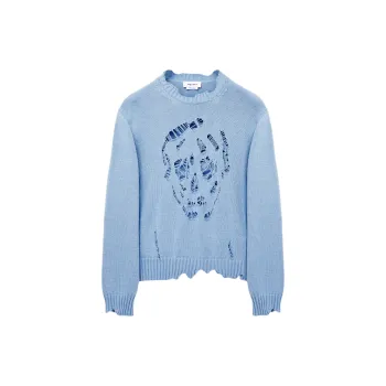 Alexander McQueen Distressed Skull Sweater
