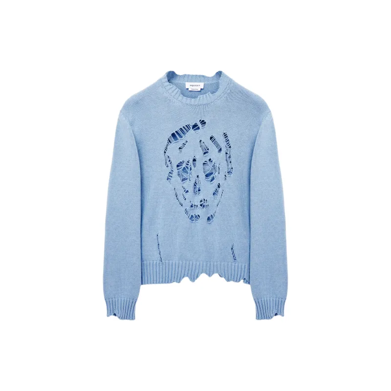 Alexander McQueen Distressed Skull Sweater-0